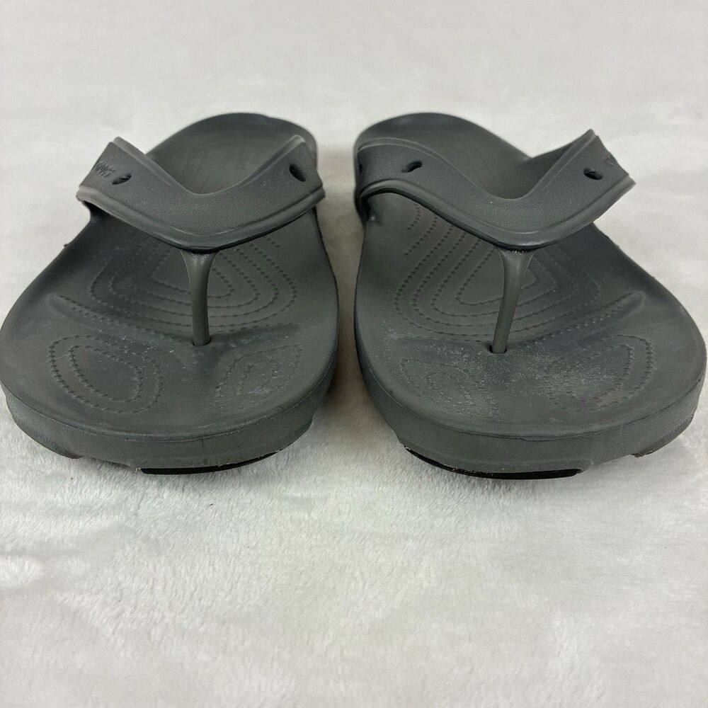 CROCS Classic All Terrain Flip Flops Men’s Size 15 Gray Water Resistant Shoes - Picture 3 of 12